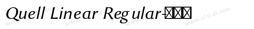 Quell Linear Regular字体转换